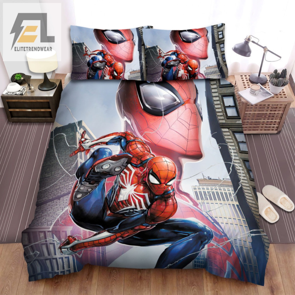 Swing Into Sleep With Spiderman City Bedding Set elitetrendwear 1