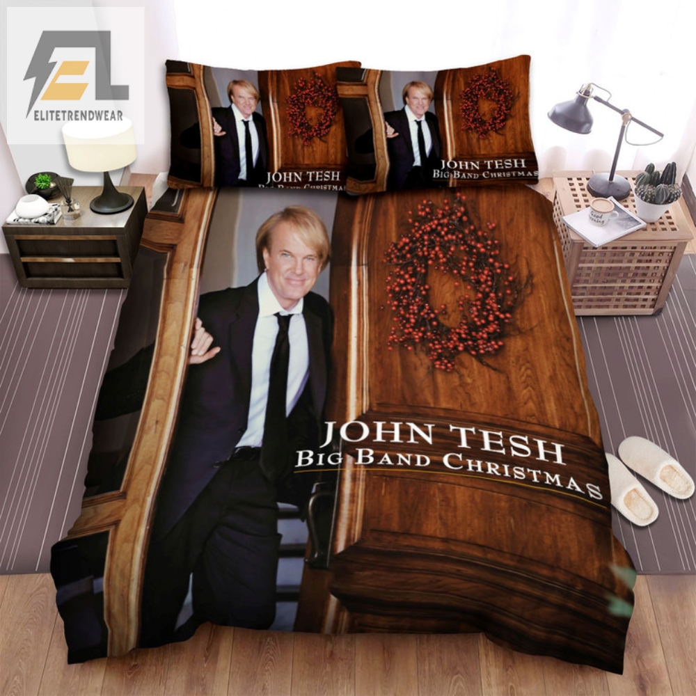 Get Jingle With John Tesh Big Band Christmas Bedding Set 