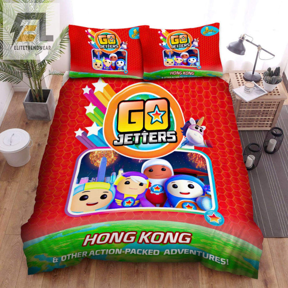 Fly High With Go Jetters In Hong Kong Bedding Set