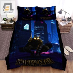 Arachnid Chic Spiderman Noir Bedding Set Swing Into Style elitetrendwear 1 1