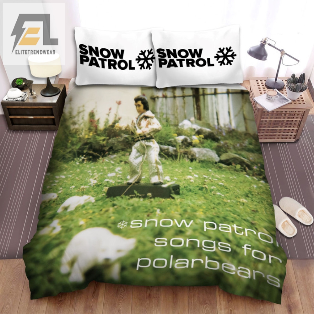 Wrap Yourself In Snow Patrol Music Bedding Set For Cozy Polar Bear Dreams