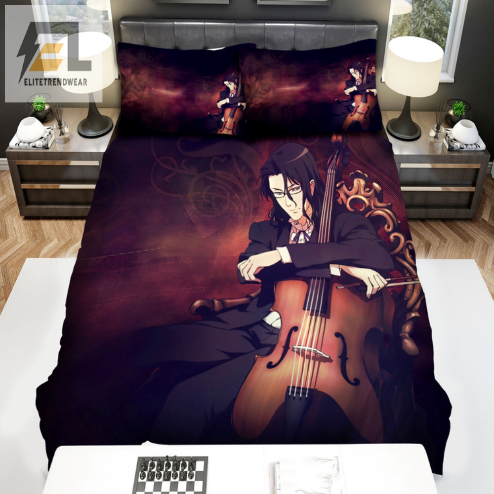 Sink Into Sleep With Hagis Cello Bed Sheets  Blood Anime Bedding
