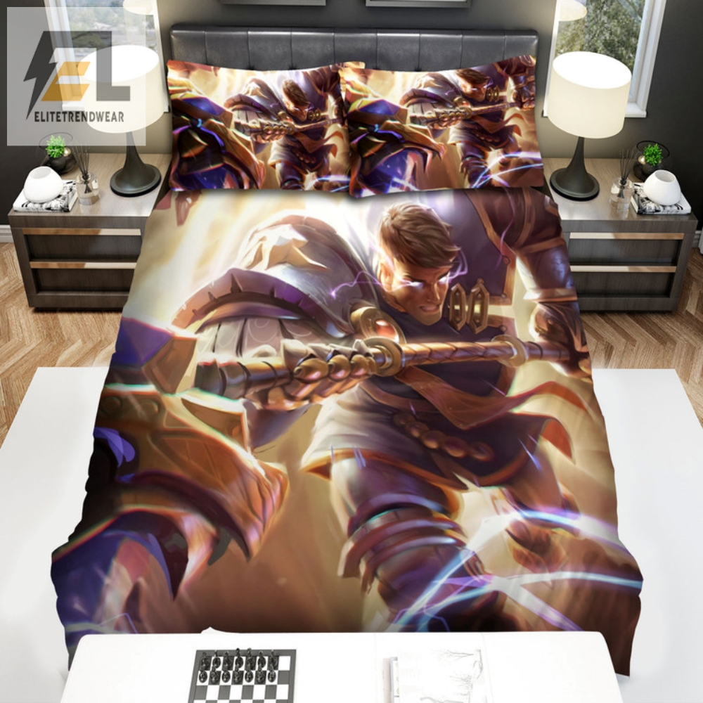 Sleep Like A Pro With Jayce Brighthammer League Of Legends Bed Sheets