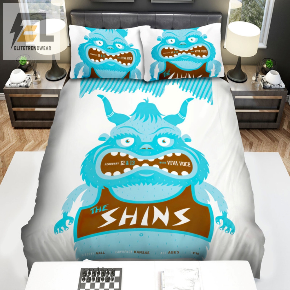 The Shins Blue Monster Bedding Sleep With The Band