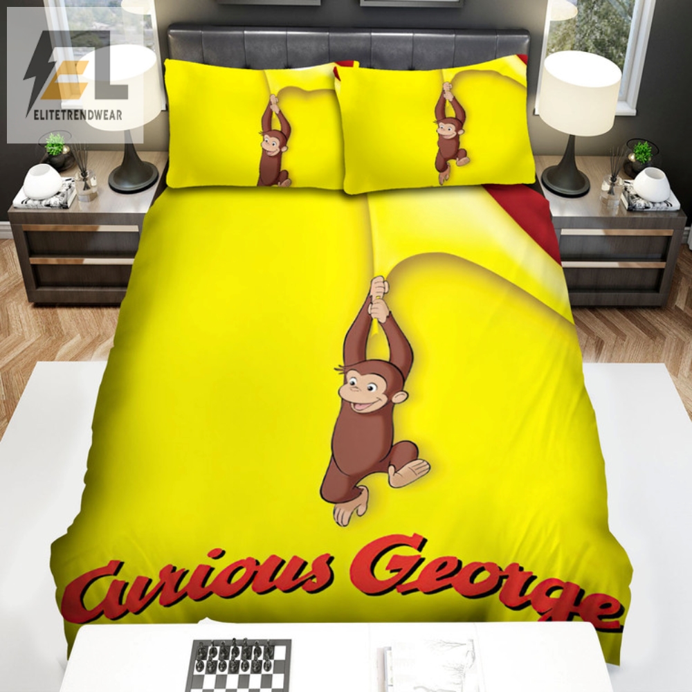 Funny Curious George Bed Sheets  Unique Duvet Cover Set