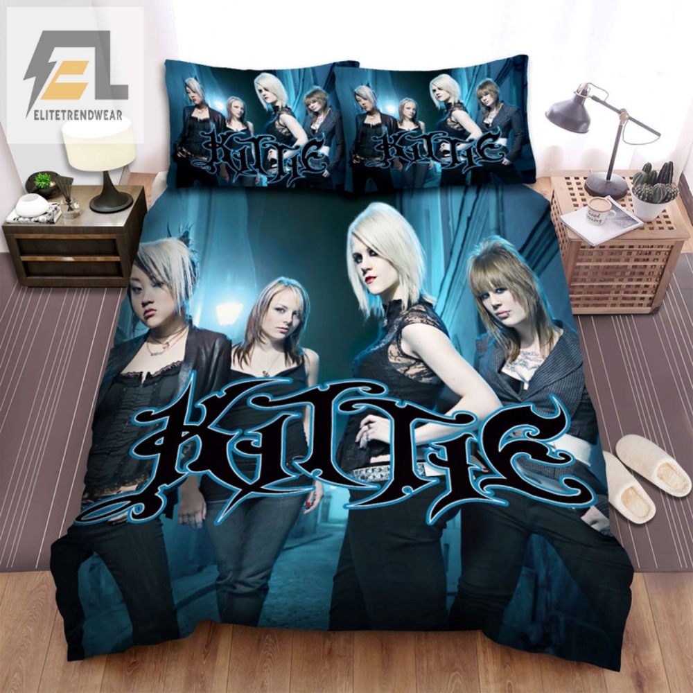 Purrfectly Cozy Kittie Band Blue Bedding Sets