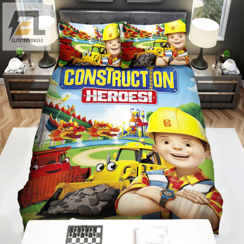 Sleep Like Bob Fun Construction Hero Bed Sheets Set