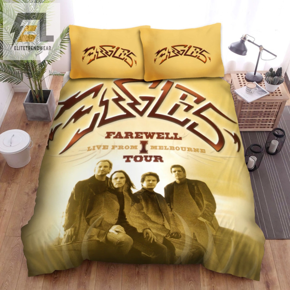 Snuggle With Eagles Farewell Tour Funny Vintage Bedding Set