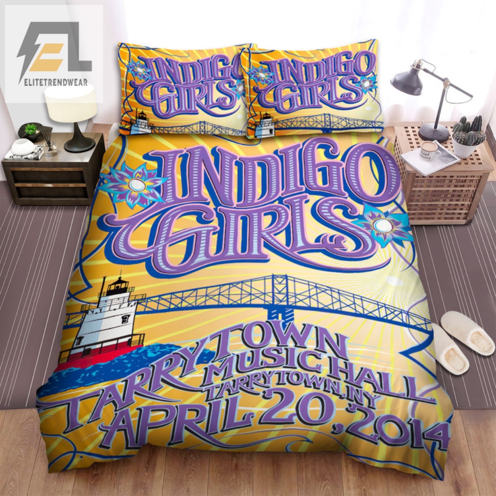 Snuggle With Indigo Girls  Quirky Art Bedding Set Delight