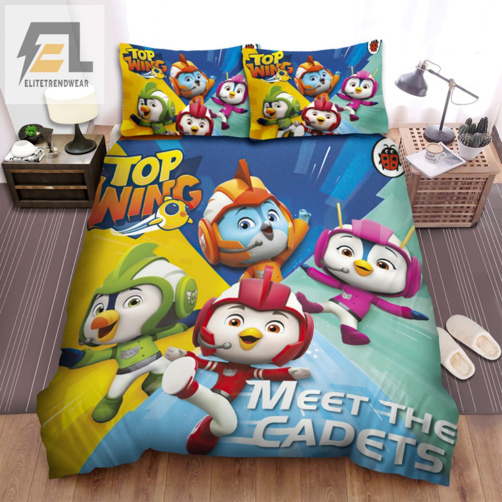 Cozy Up With Cadets Top Wing Fun Duvet  Bedding Set