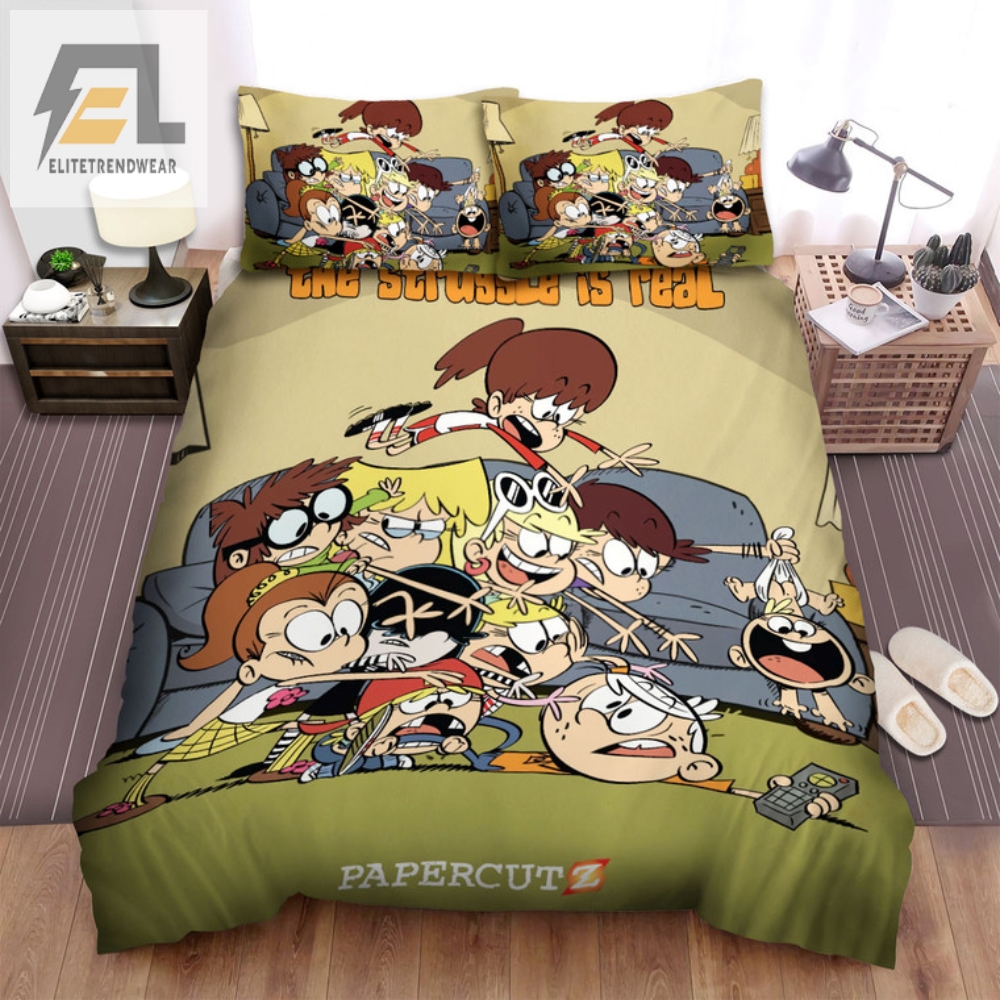 Fight For Sleep Loud House Remote Battle Bedding Set