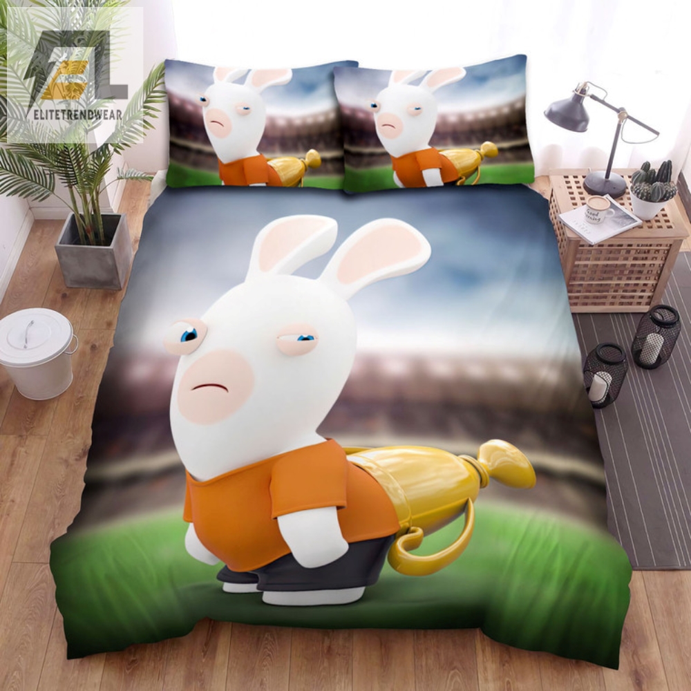 Go Raving With Rabbids Fun  Unique Duvet Cover Set