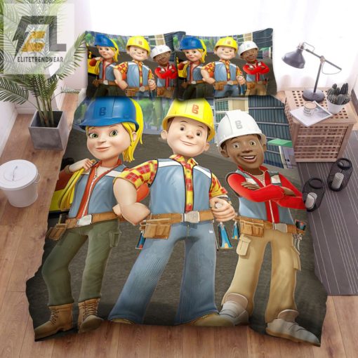 Snuggle With Bob Crew Fun Bob The Builder Bedding Set elitetrendwear 1