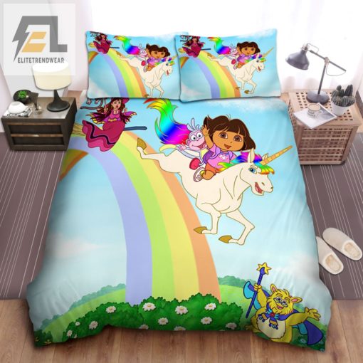 Doras Unicorn Adventure Magic Bedding Set For Kids elitetrendwear 1