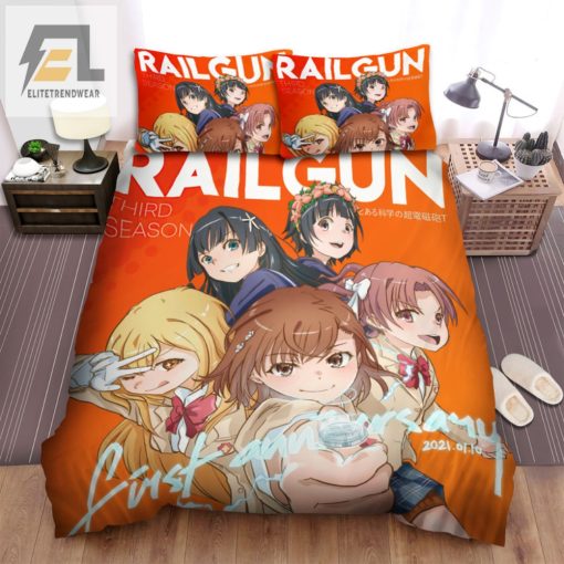 Electrifying Railgun Art Bedding Sleep With A Spark elitetrendwear 1