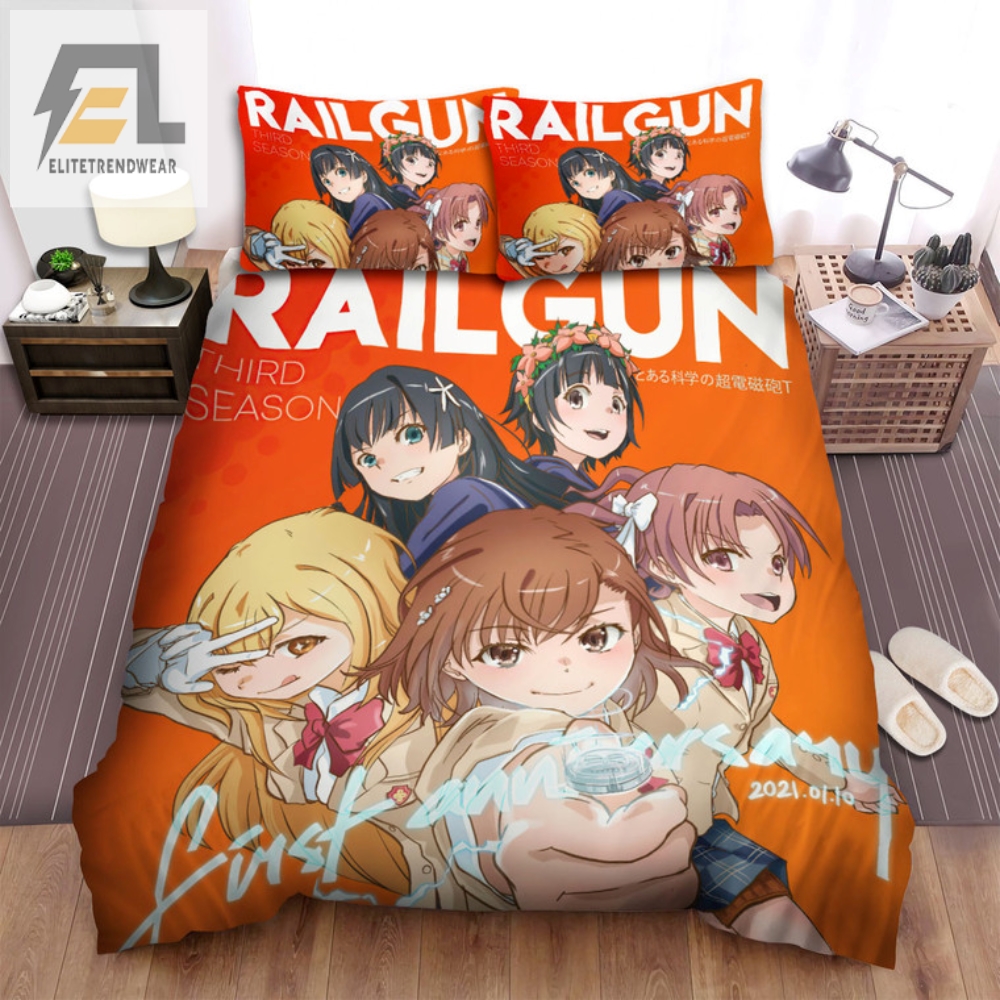 Electrifying Railgun Art Bedding  Sleep With A Spark