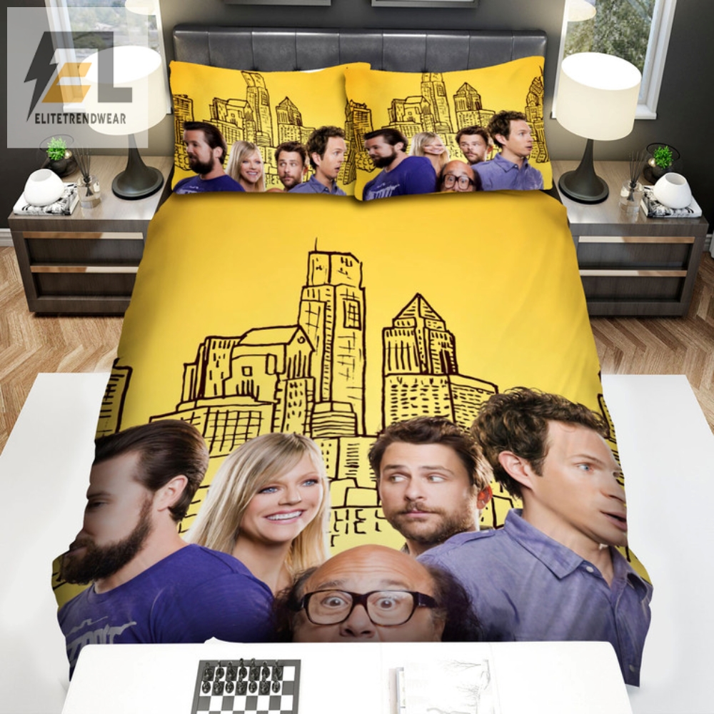Quirky Philly Sunrise Bedding  Funny  Unique Set