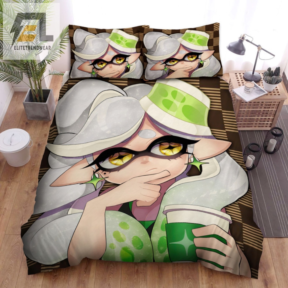 Cozy Up With Pearl Quirky Splatoon Coffee Bed Sheets Set