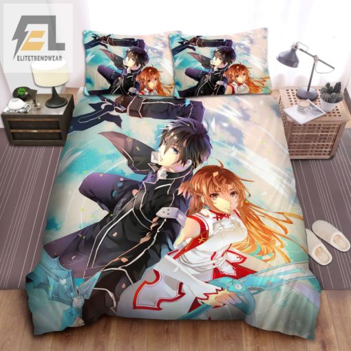 Dream With Asuna Kirito Epic Bed Sheets For Sao Fans elitetrendwear 1