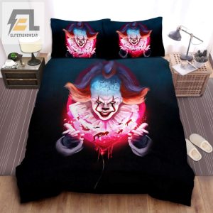 Sleep With Pennywise Funny Victim Silhouette Bedding Set elitetrendwear 1 1