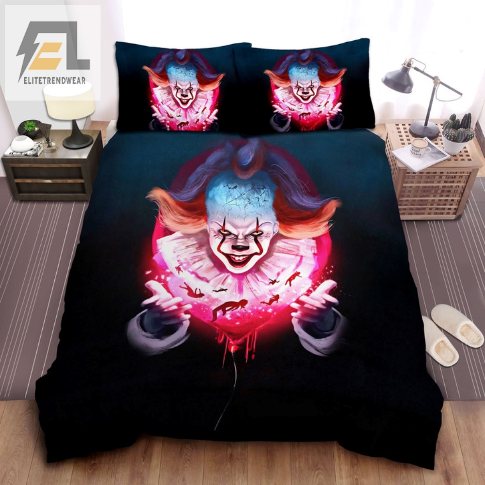 Sleep With Pennywise Funny Victim Silhouette Bedding Set