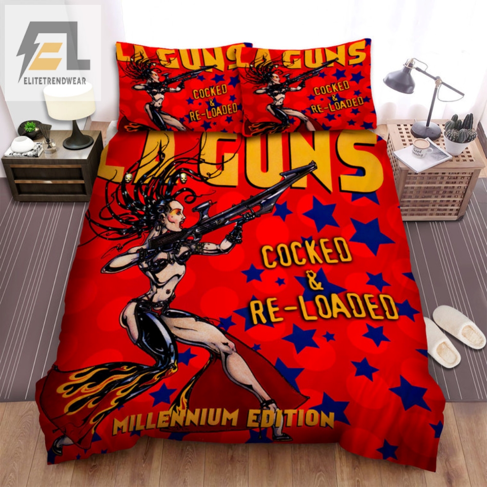 Sleep Like A Rockstar L.A. Guns Album Cover Bedding Set