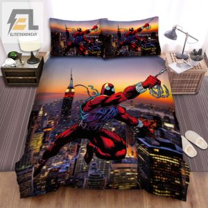 Swing Into Dreams Scarlet Spider City Web Bedding Set elitetrendwear 1 1