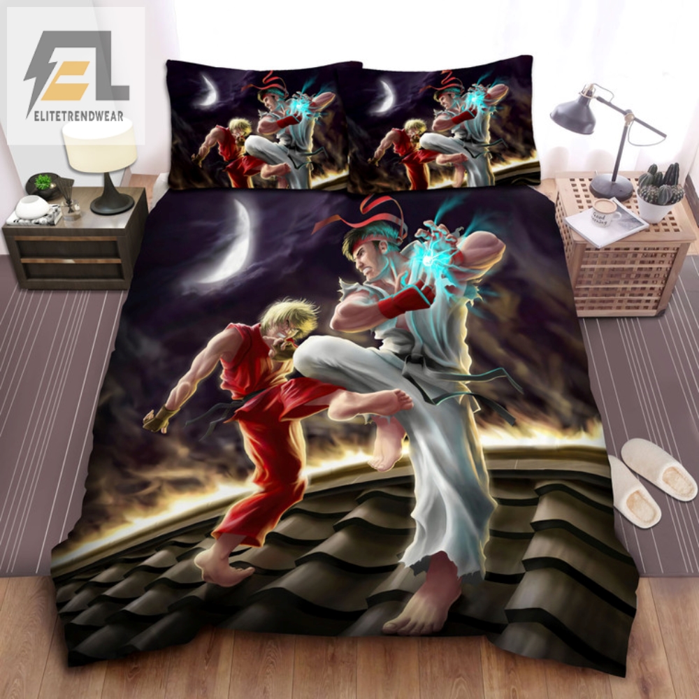 Epic Ryu Vs Ken Bed Battle  Ultimate Gamer Bedding Set