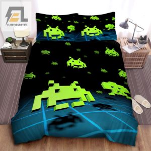 Epic Alien Invasion 3D Bedding Sleep With Space Invaders elitetrendwear 1 1