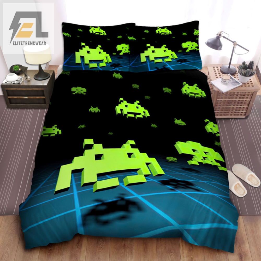 Epic Alien Invasion 3D Bedding  Sleep With Space Invaders