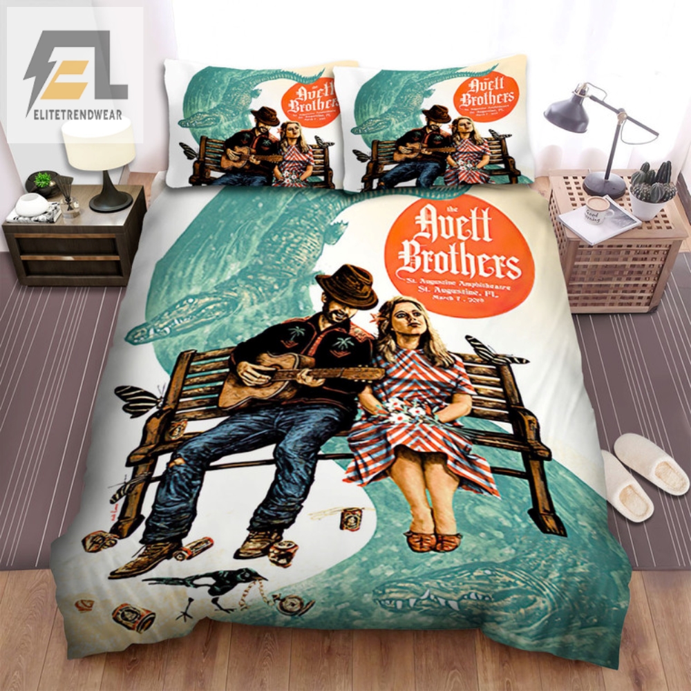 Sleep With Avett Bros Quirky Concert Poster Bedding Set