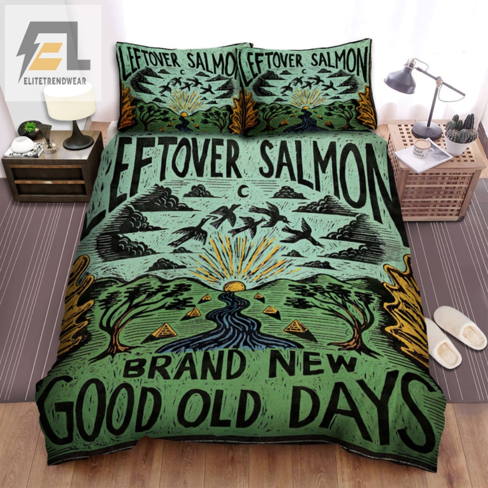 Snuggle Like A Salmon Quirky Retro Bedding Set