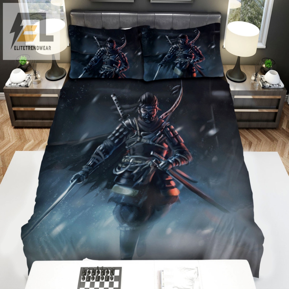 Snuggle With Samurai Jin Sakai Snowy Bed Set Extravaganza