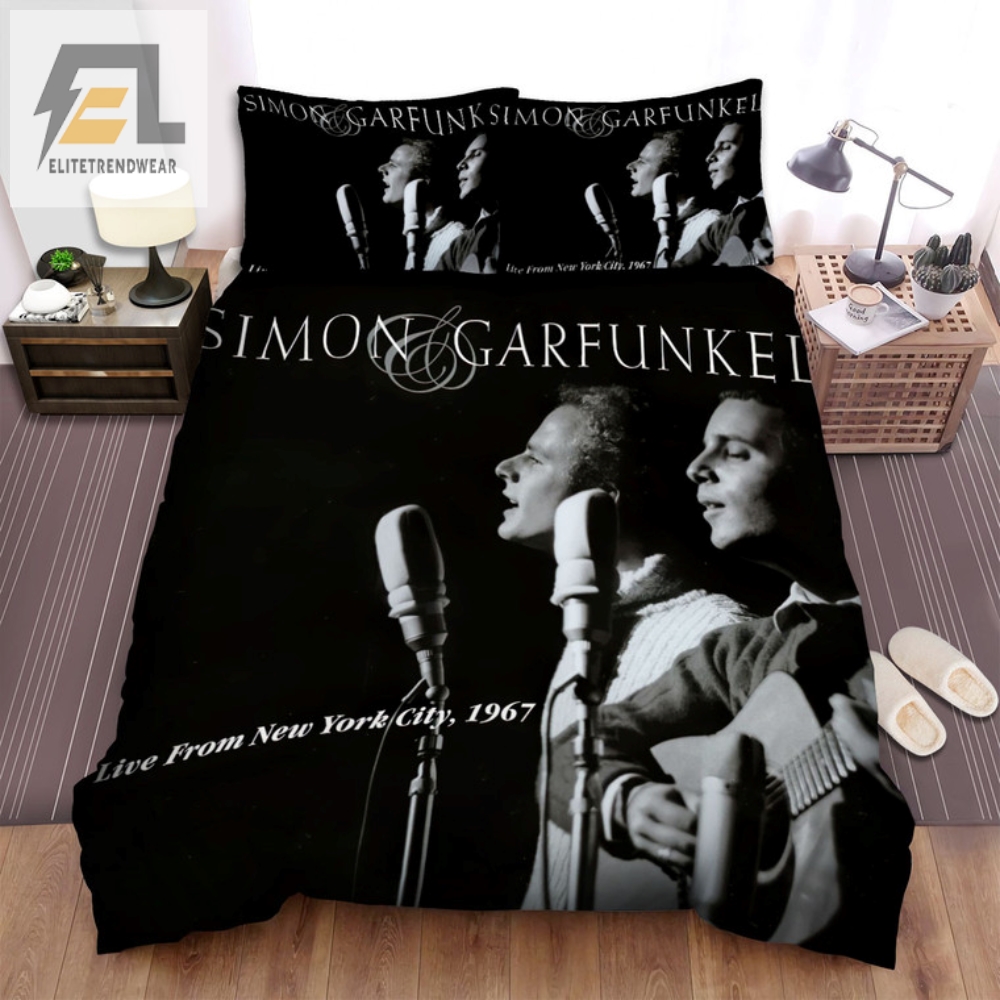Sleep Like A Rock Star Simon  Garfunkel 1967 Bedding Set