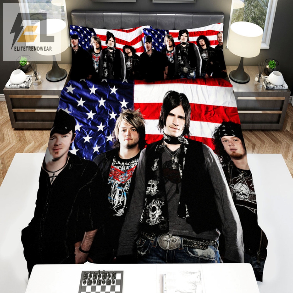 Sleep Like A Patriot Hilarious Flag Bedding Set
