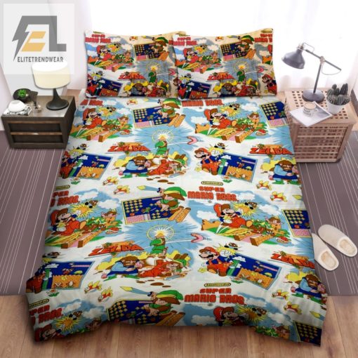 Dream In 8Bit Nintendo Super Mario Bedding Set elitetrendwear 1