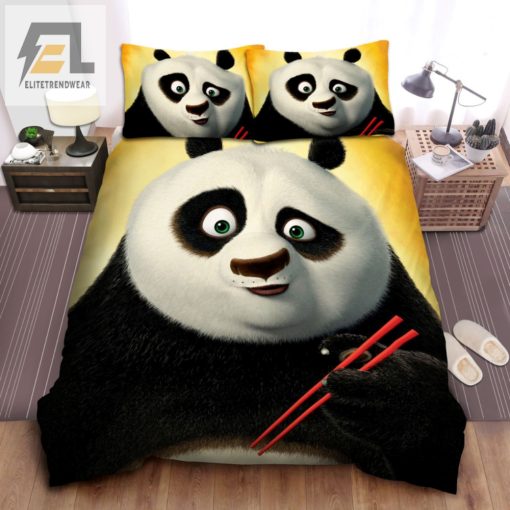 Funny Kung Fu Panda Chopstick Bedding Cozy Unique elitetrendwear 1