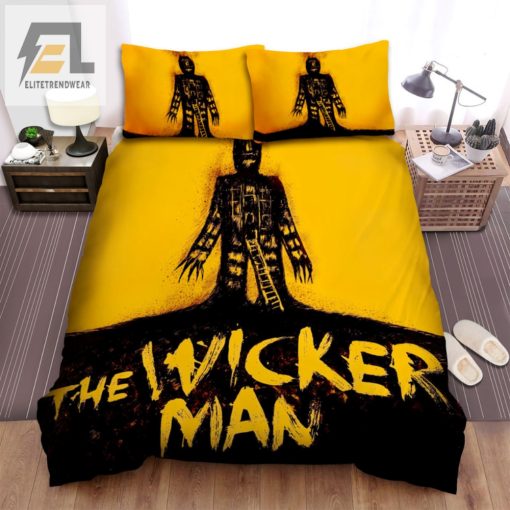 Get Cozy In Wicker Man Yellow Unique Funny Bedding Set elitetrendwear 1 1