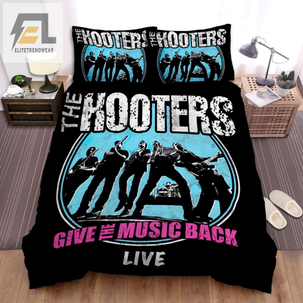 Rock Roll Dreams Hooters Band Themed Funny Bedding Set elitetrendwear 1
