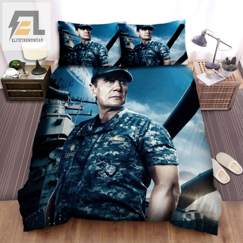 Sleep Like A Commander Liam Neeson Battleship Bedding Set