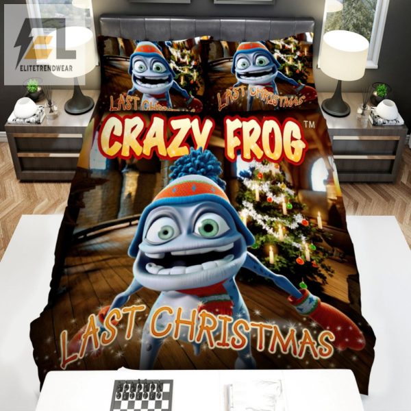 Quirky Crazy Frog Xmas Bedding Fun Cozy Duvet Covers elitetrendwear 1
