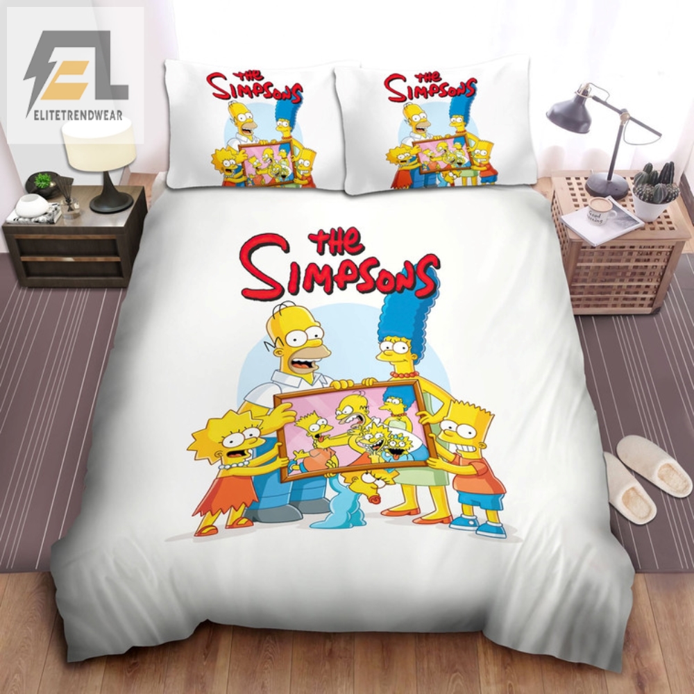 Laugh With The Simpsons Unique Family Image Bedding Set elitetrendwear 1