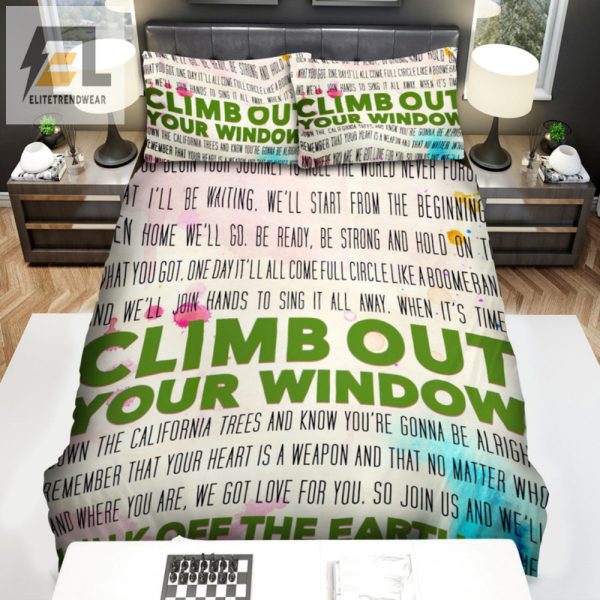 Sleep Like A Rockstar Wote Climb Out Your Window Bedding elitetrendwear 1 1