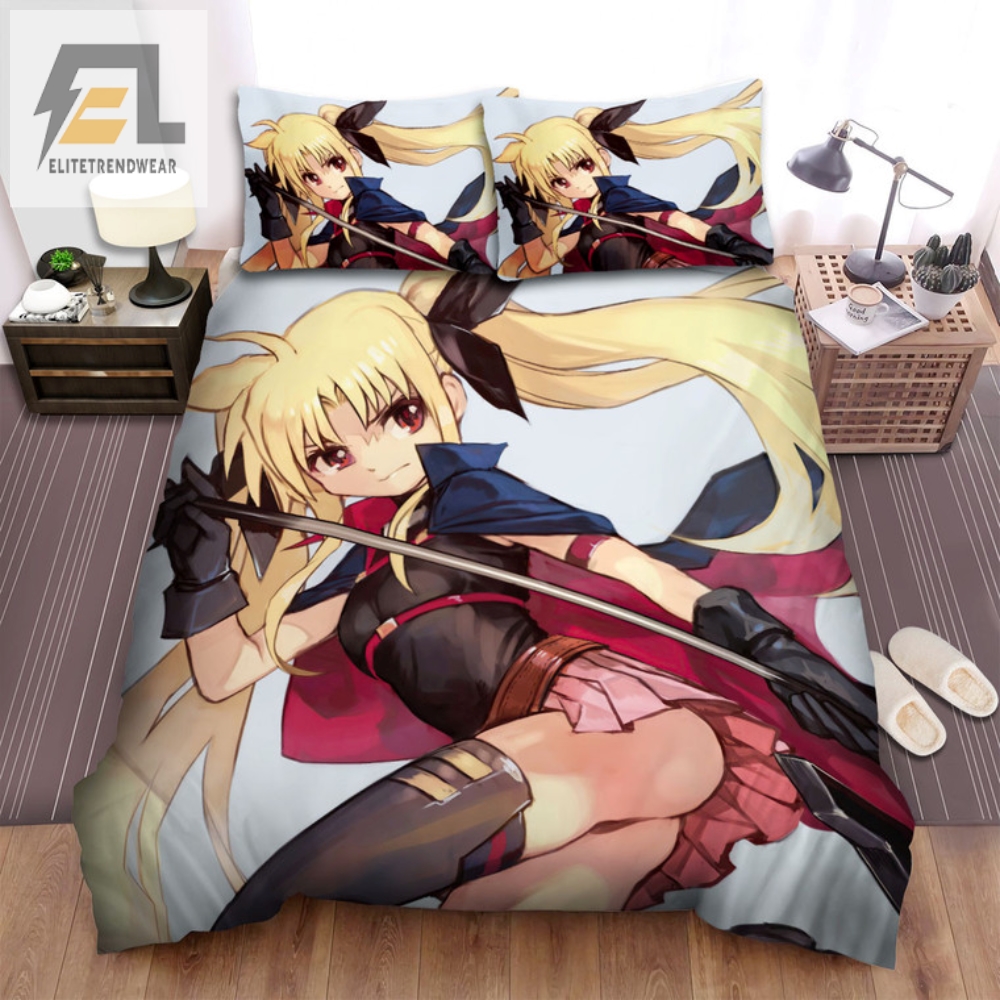 Sleep Like Fate Magical Nanoha Bedding Sets  Weapon Included