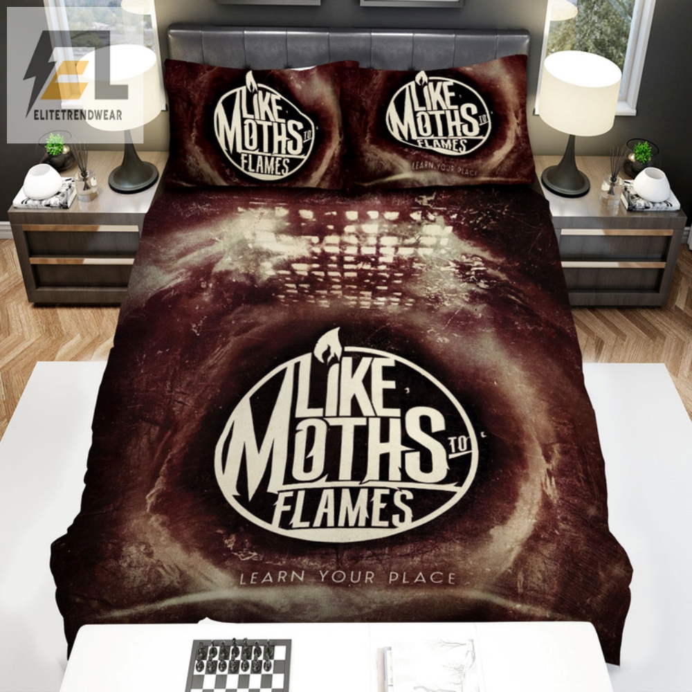 Sleep Like A Rockstar Mothflame Duvet  Unique Bedding Set