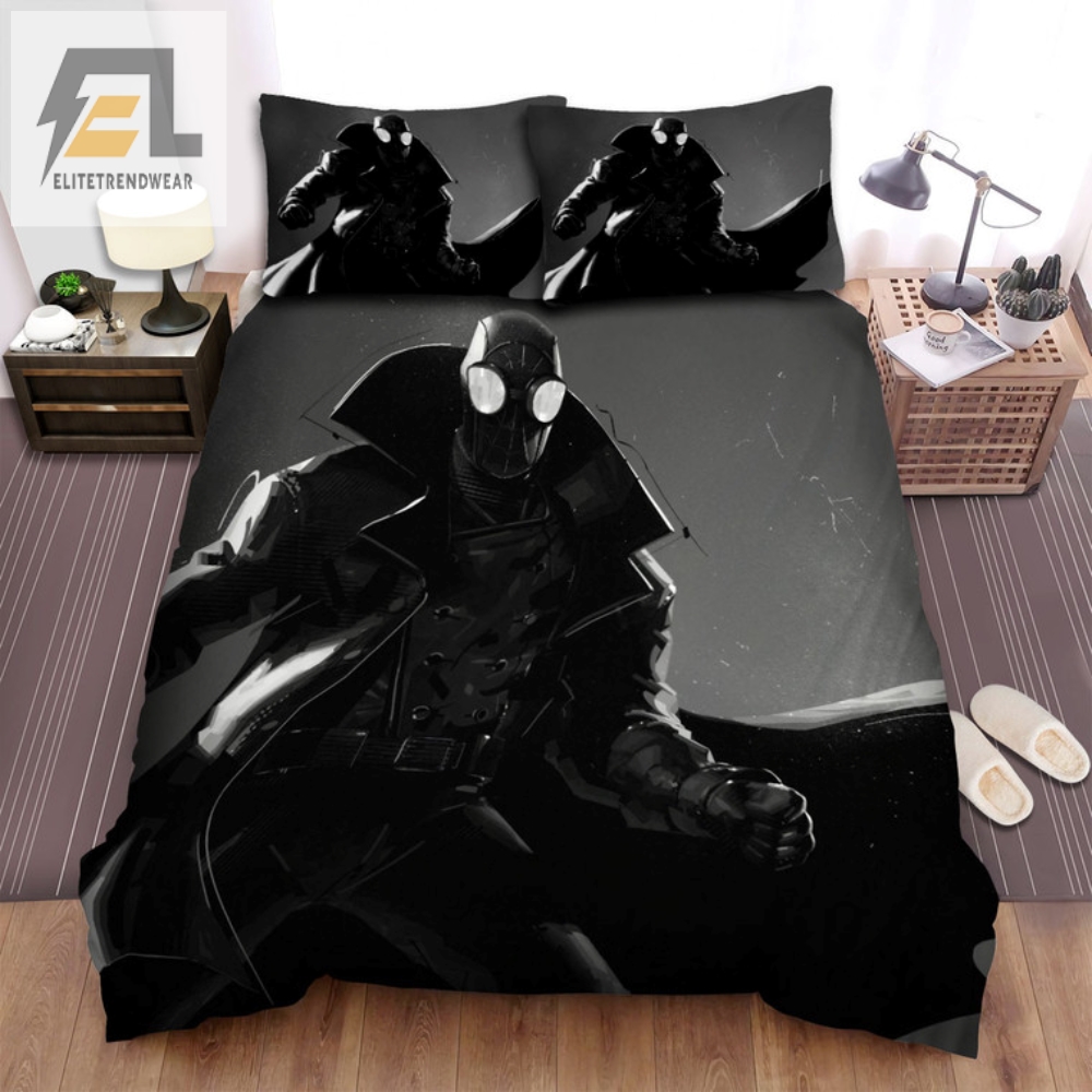 Snuggle Like Spidernoir Black  White Bedding Set