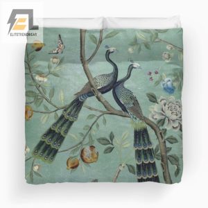 Spice Up Sleep Peacock Couple Chinoiserie Duvet Delight elitetrendwear 1 1