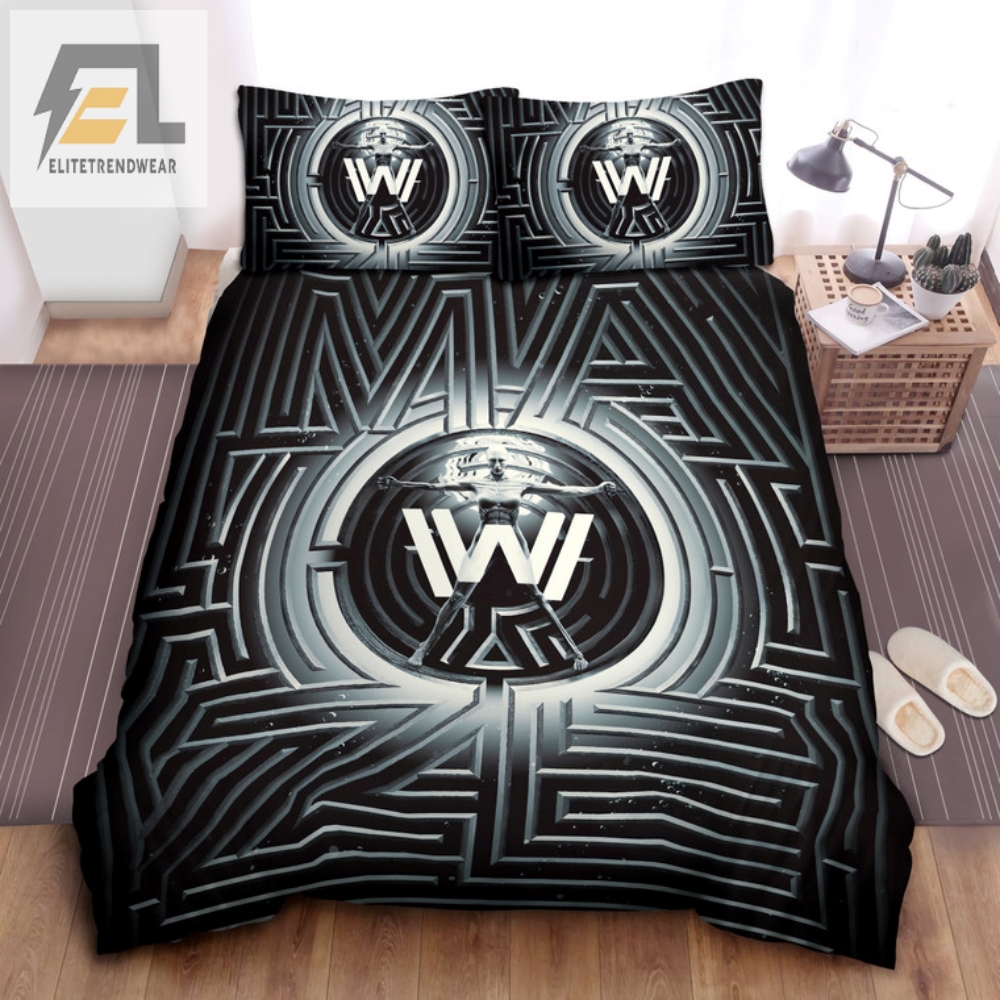 Get Lost In Comfort Maze Of West World Funny Bed Sheets