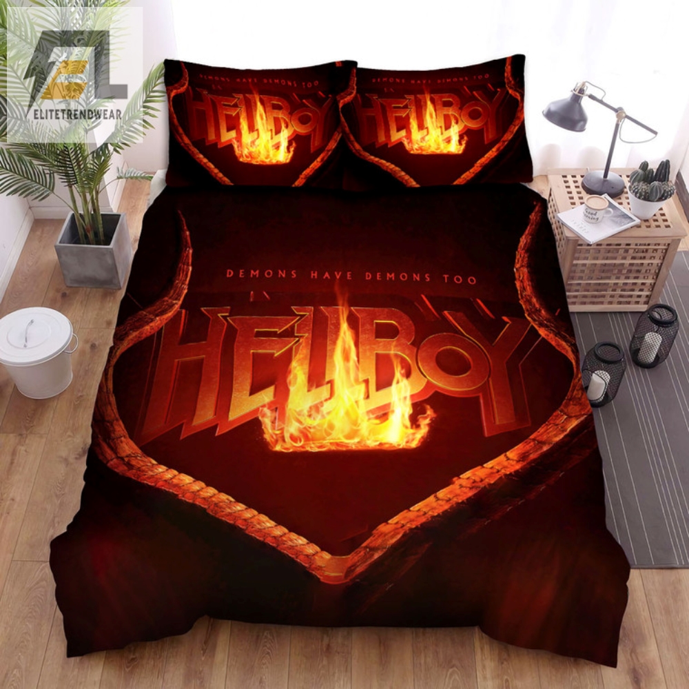 Sleep Like A Demon Hellboy Duvet Cover  Bedding Set