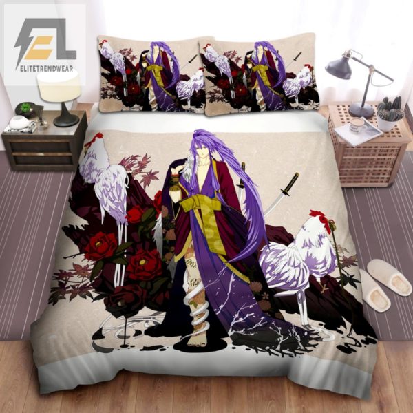 Epic Gackpoid Bed Set Swords Roosters Comforter Fun elitetrendwear 1